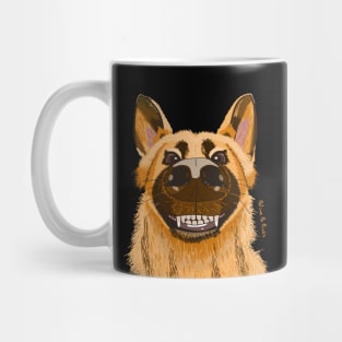 Smiley Dog. German Shepherd. Mug